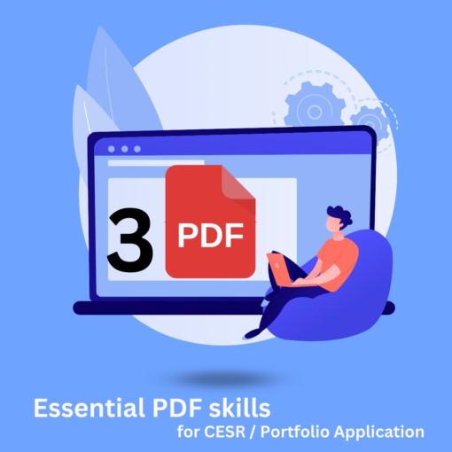 Essential PDF skills for CESR / Portfolio application